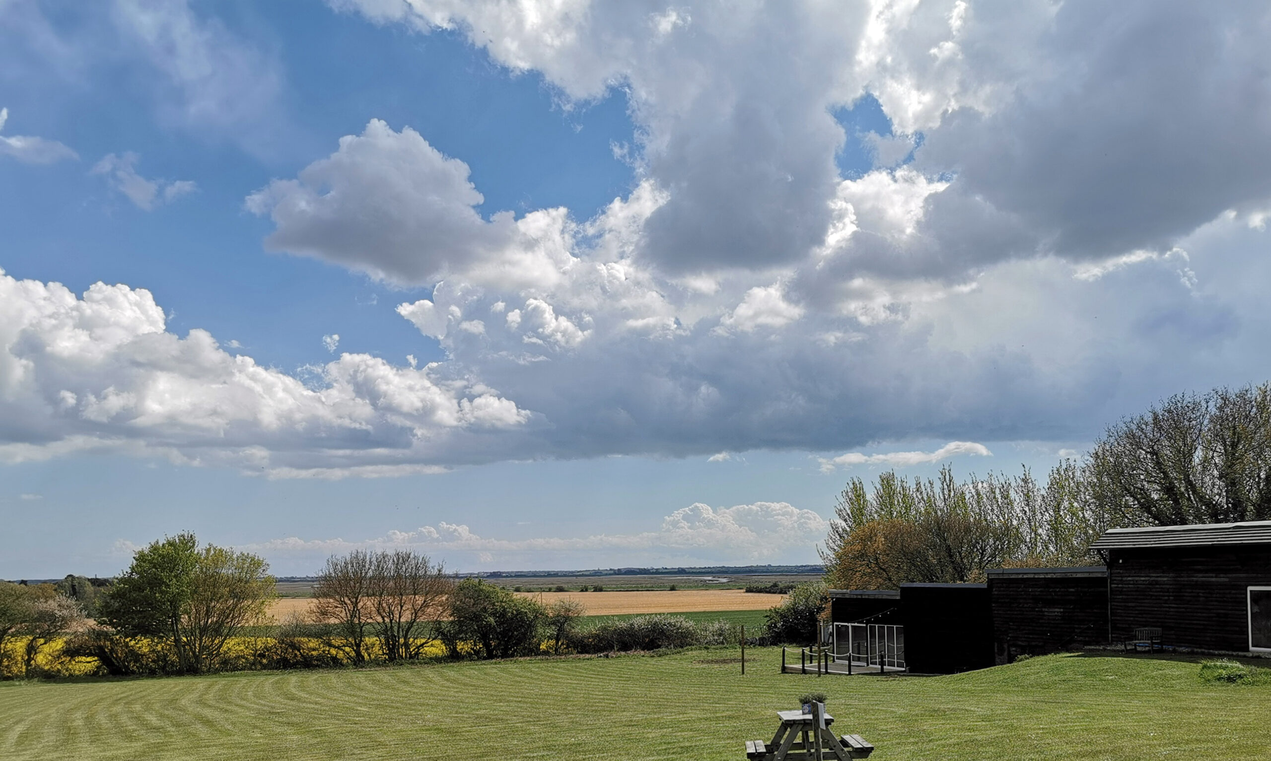 The amazing view from the studio across to Hamford Water and the sea